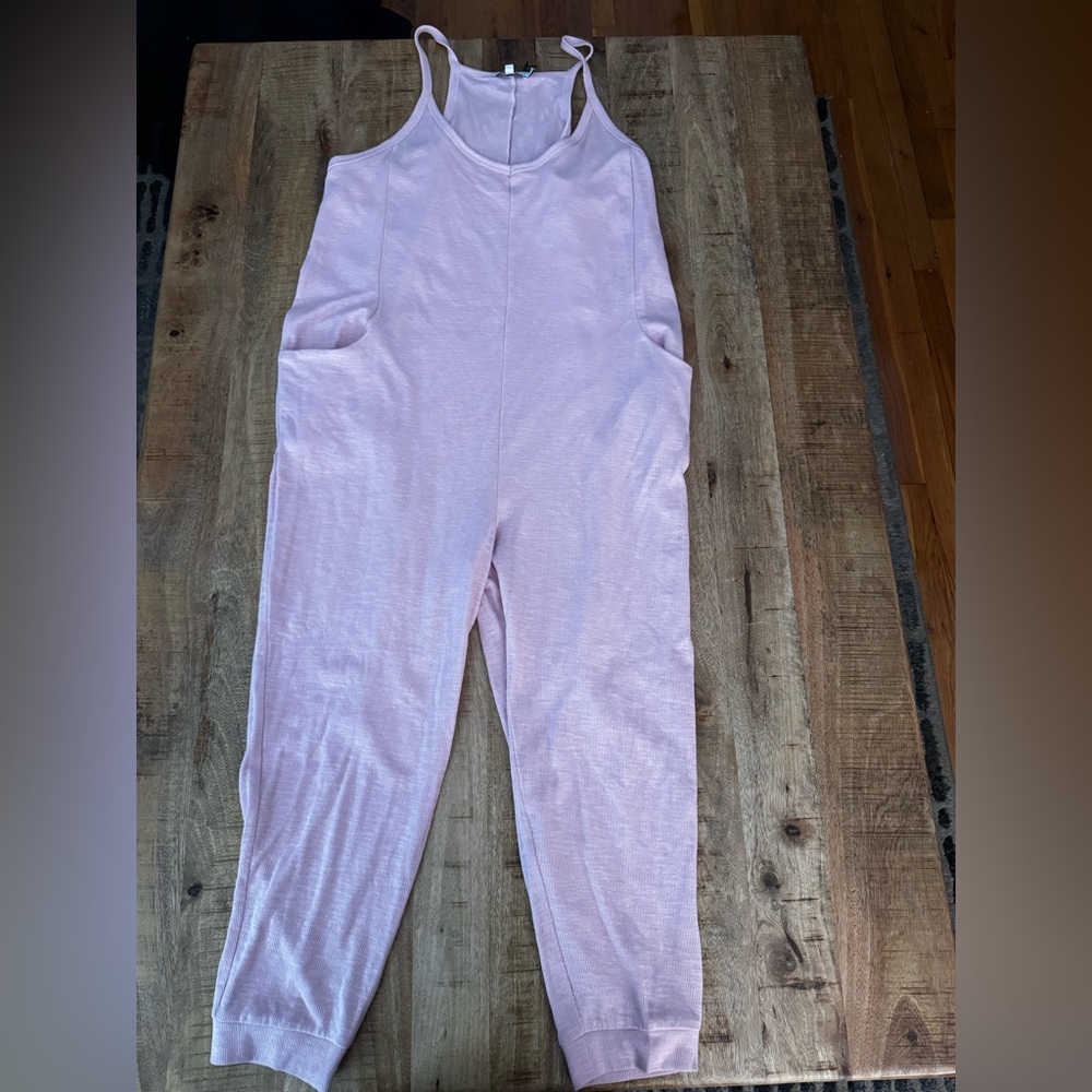 Sincerely Jules Light baby Pink romper Jumpsuit cotton blend size large NWT